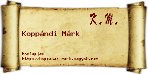 Koppándi Márk névjegykártya