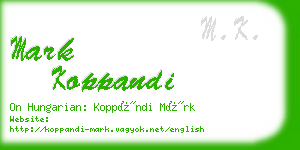 mark koppandi business card